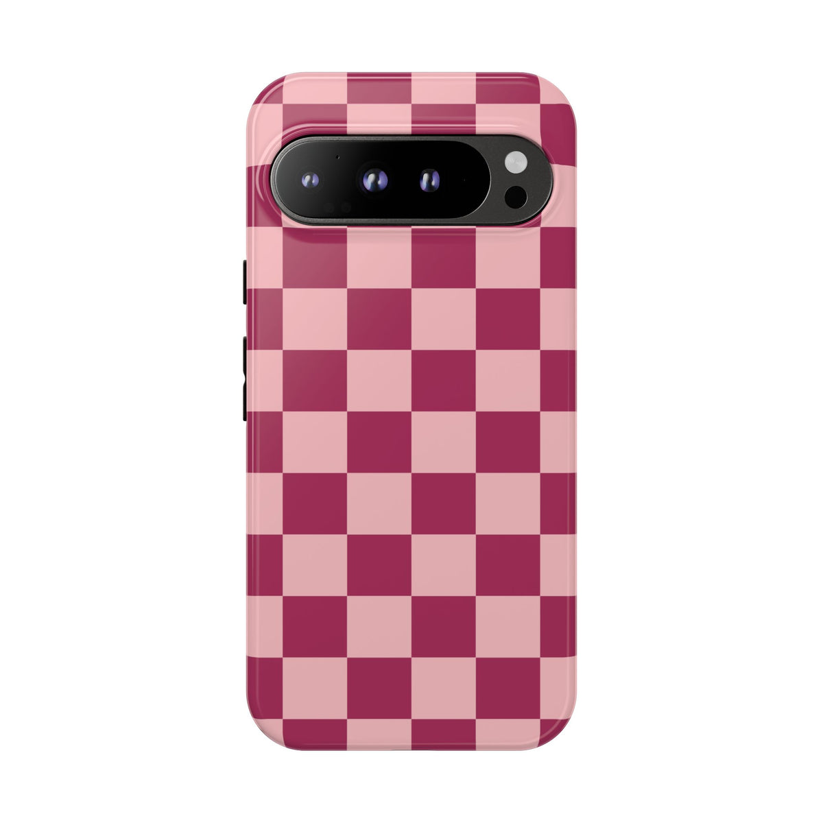 Pink Checked Pattern Phone Case - Pink Phone Case - Google Pixel 9 Pro XL / Glossy