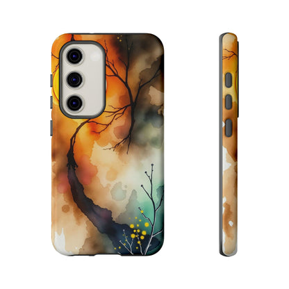 Samsung Galaxy S23 / Glossy Phone Case - Abstract Watercolour Gothic Scene Phone Case