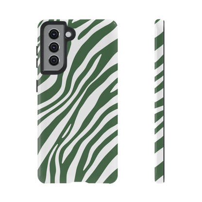 Modern Sage Zebra Print Phone Case
