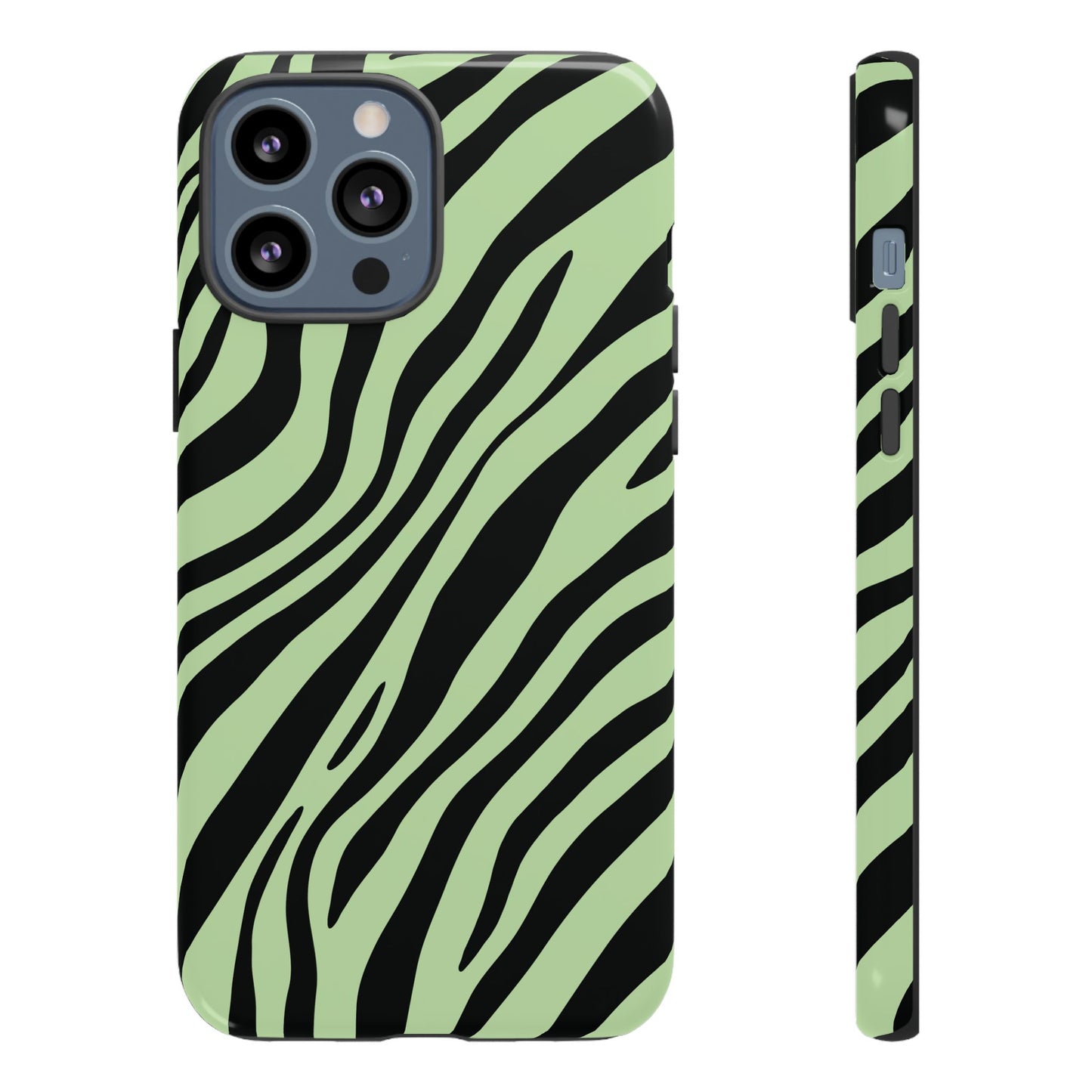 Modern Mint Zebra Print Phone Case