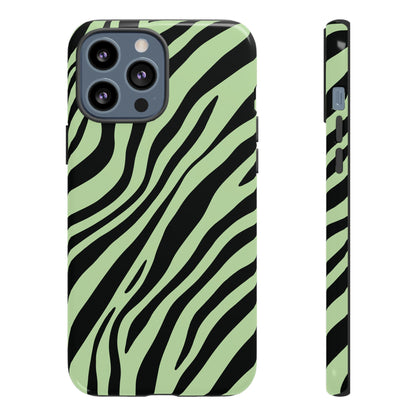 Modern Mint Zebra Print Phone Case