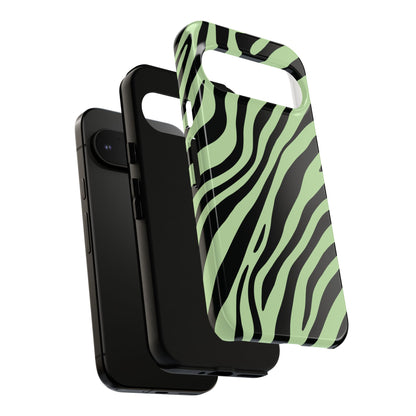 Modern Mint Zebra Print Phone Case