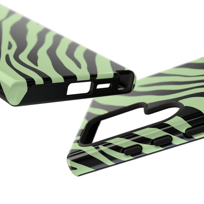 Modern Mint Zebra Print Phone Case