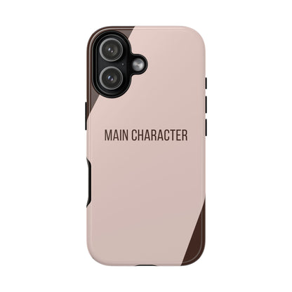 iPhone 17 / Glossy Phone Case - Sassy Statement Case ’Main Character’ in Pink & Brown