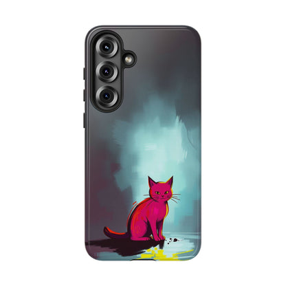Samsung Galaxy S25 Plus / Glossy Phone Case - Pop Art Moody Cat Design Phone Case