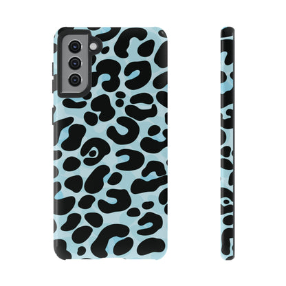 Cool Aqua Leopard Print Phone Case