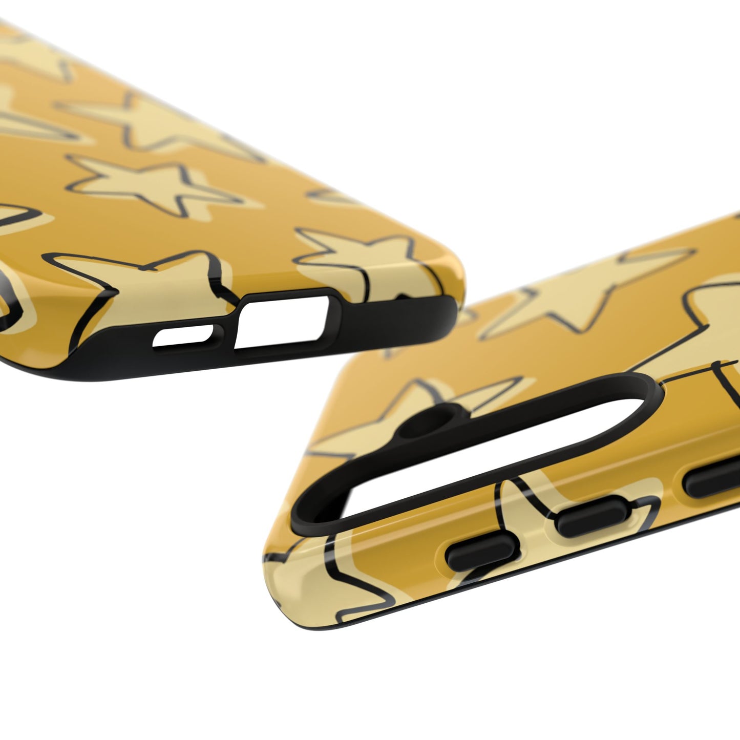 Golden Yellow Doodle Star Phone Case
