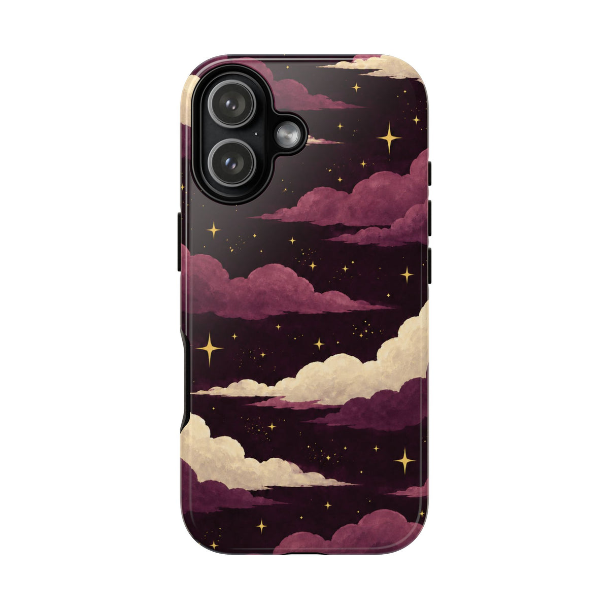 Illustrated Plum Clouds & Stars Phone Case