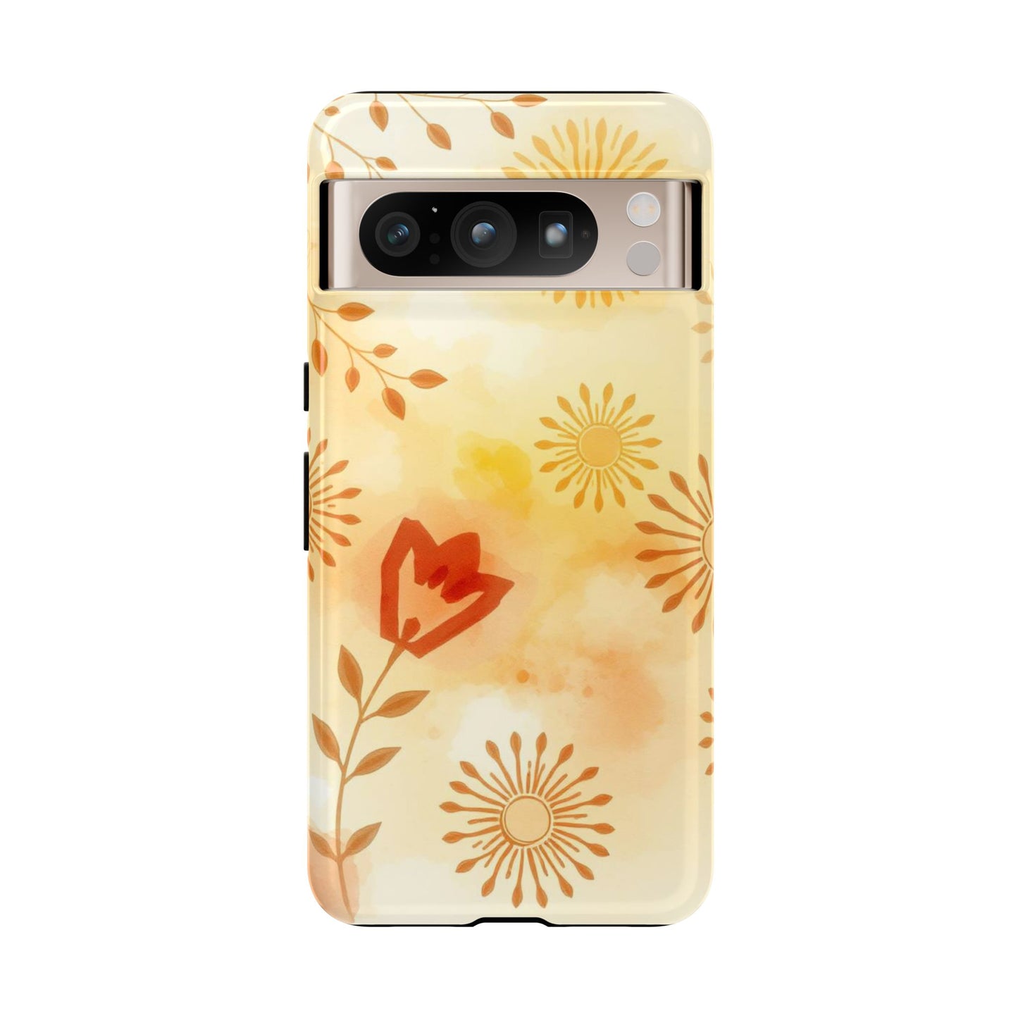 Google Pixel 8 Pro / Glossy Phone Case - Boho Chic Watercolour Pattern Phone Case