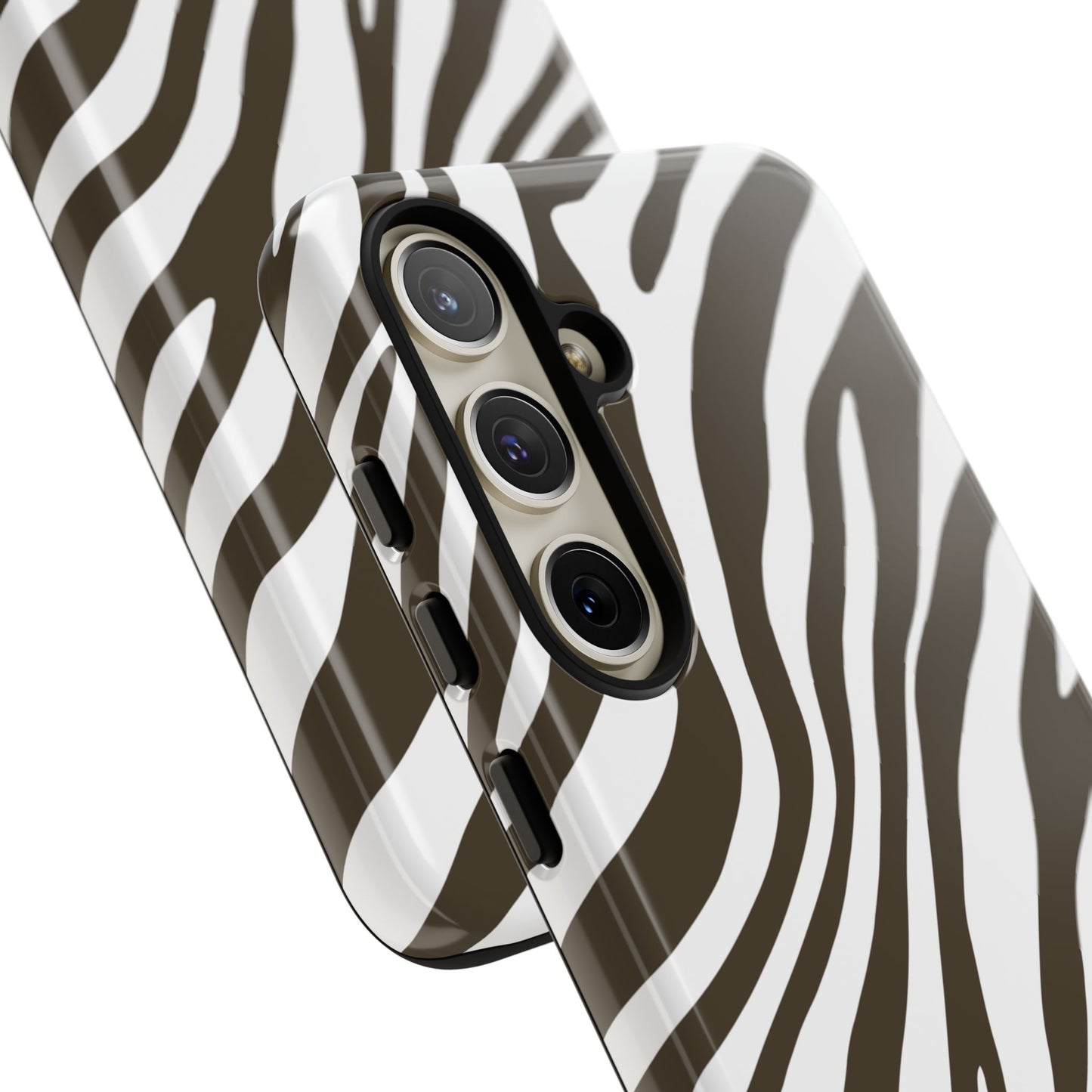 Modern Mocha Zebra Print Phone Case