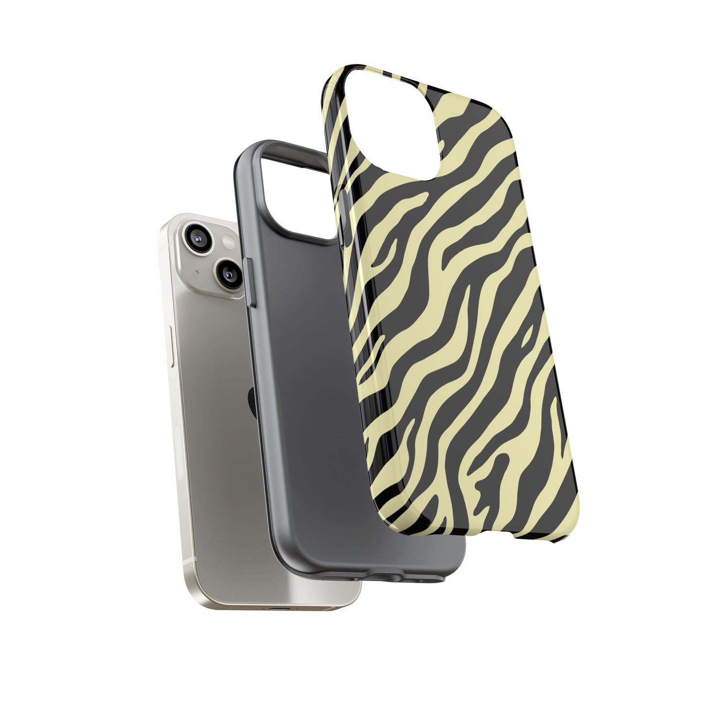 Stylish Neutral Zebra Print Phone Case