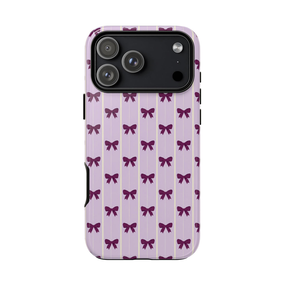 Retro Plum Purple Bow Pattern Phone Case