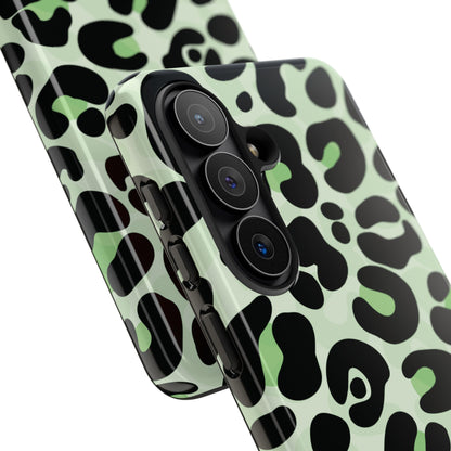 Chic Sage Leopard Print Phone Case