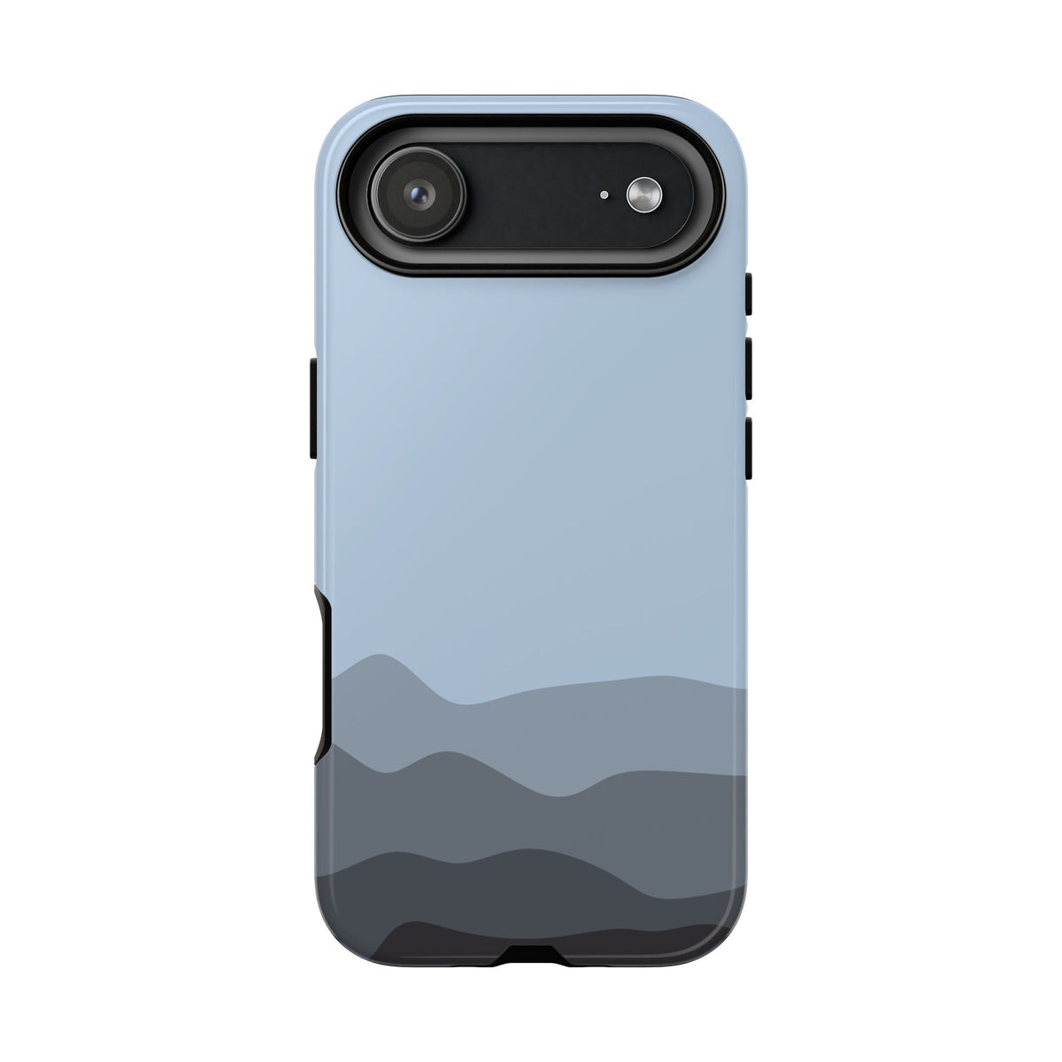 Blue Abstract Waves Protective Phone Case - Blue Phone Case - iPhone 17 Air / Glossy