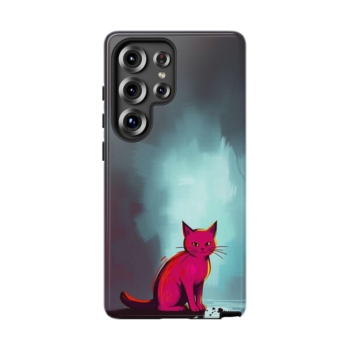 Pop Art Moody Cat Design Phone Case - Multicolor Phone Case - Samsung Galaxy S25 Ultra / Glossy