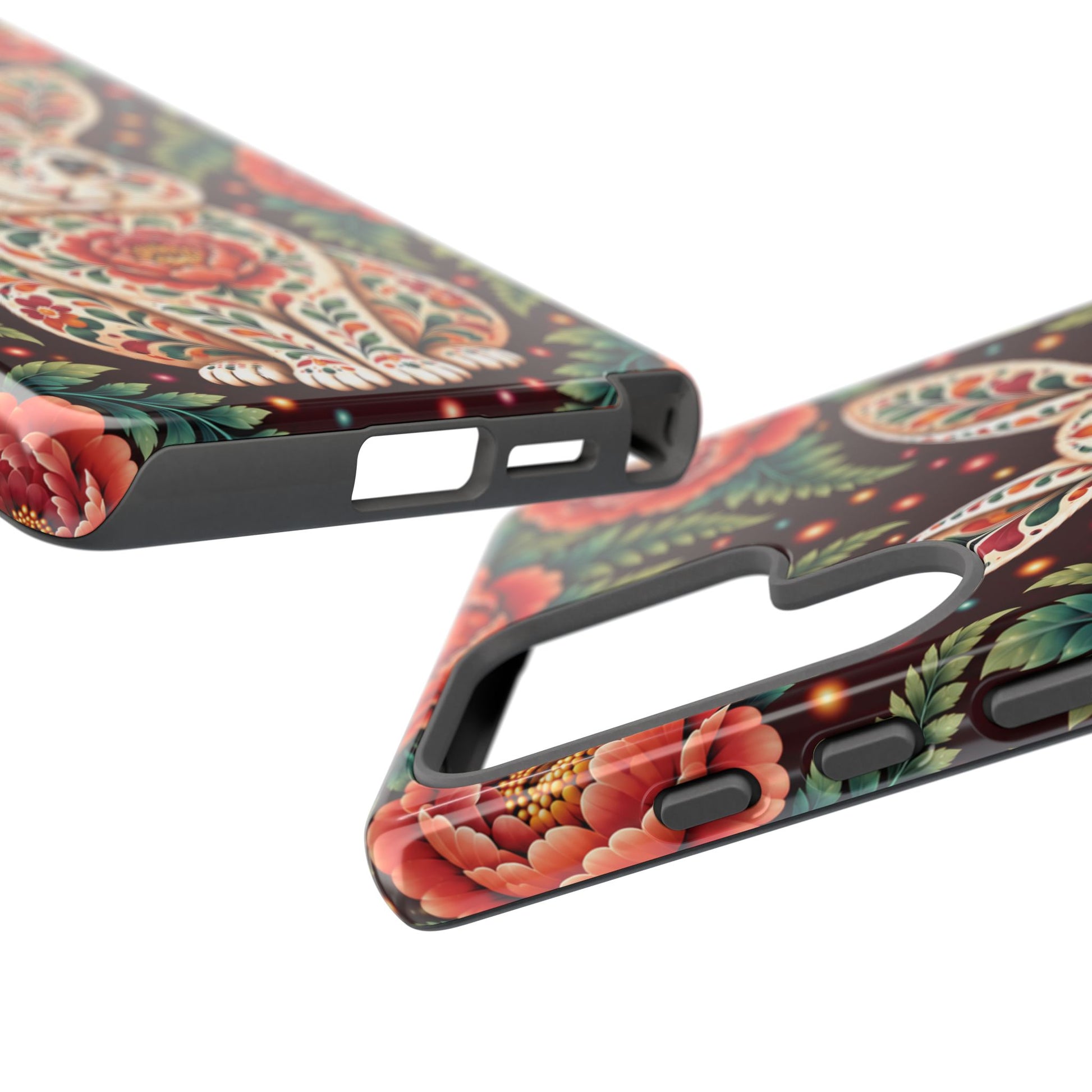 Cute Terracotta and Teal Calavera Bunny Phone Case - Phone Case