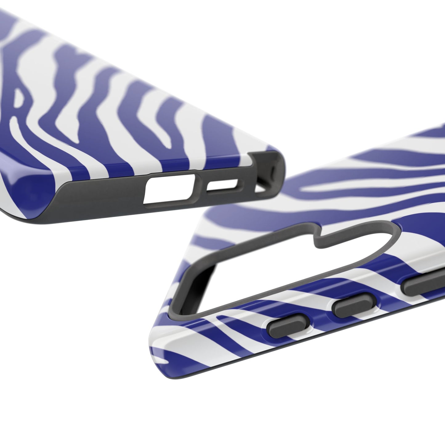 Modern Electric Blue Zebra Print Phone Case