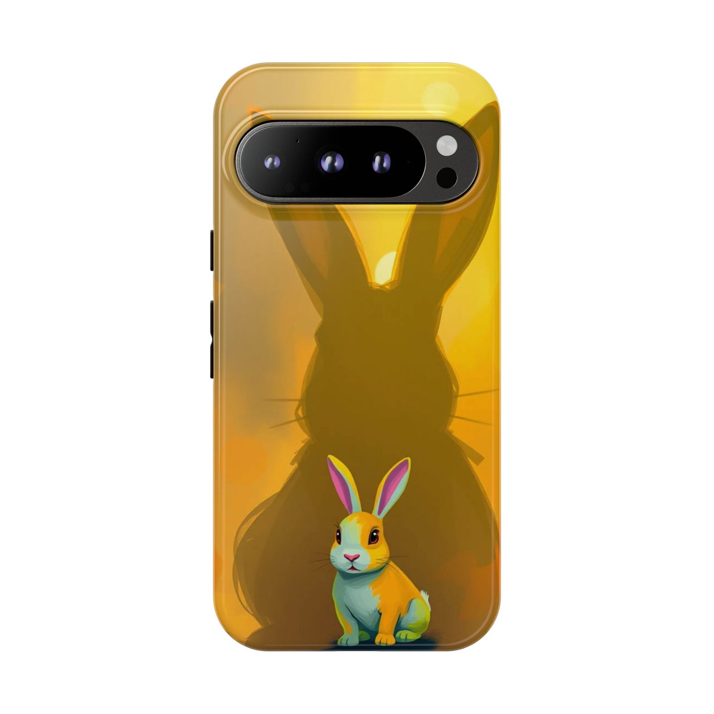 Google Pixel 9 Pro / Glossy Phone Case - Shadow Rabbit Design Phone Case
