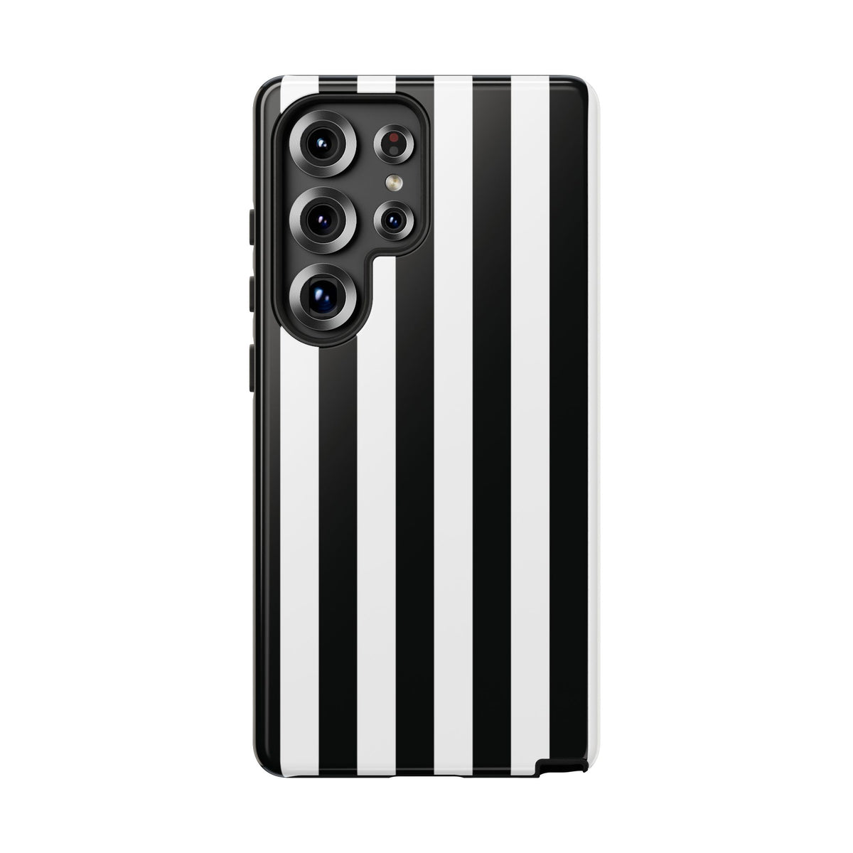 Simple Black & White Stripe Pattern Phone Case - White Phone Case - Samsung Galaxy S25 Ultra / Glossy