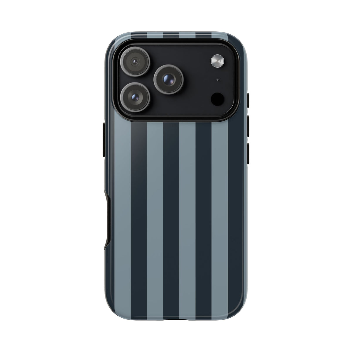 Dark Blue Stripe Pattern Phone Case - Blue Phone Case - iPhone 17 Pro / Glossy