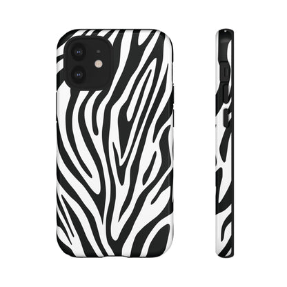 Classic Monochrome Tiger Print Phone Case