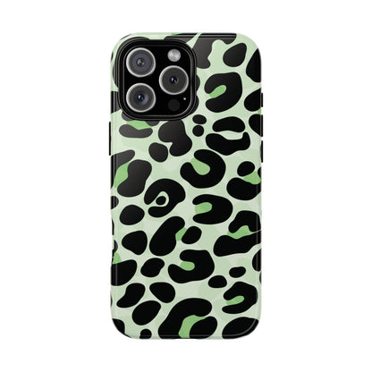 Chic Sage Leopard Print Phone Case