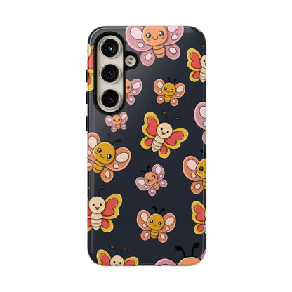 Grey Butterfly Sticker Design Phone Case - Grey Phone Case - Samsung Galaxy S24 Plus / Glossy
