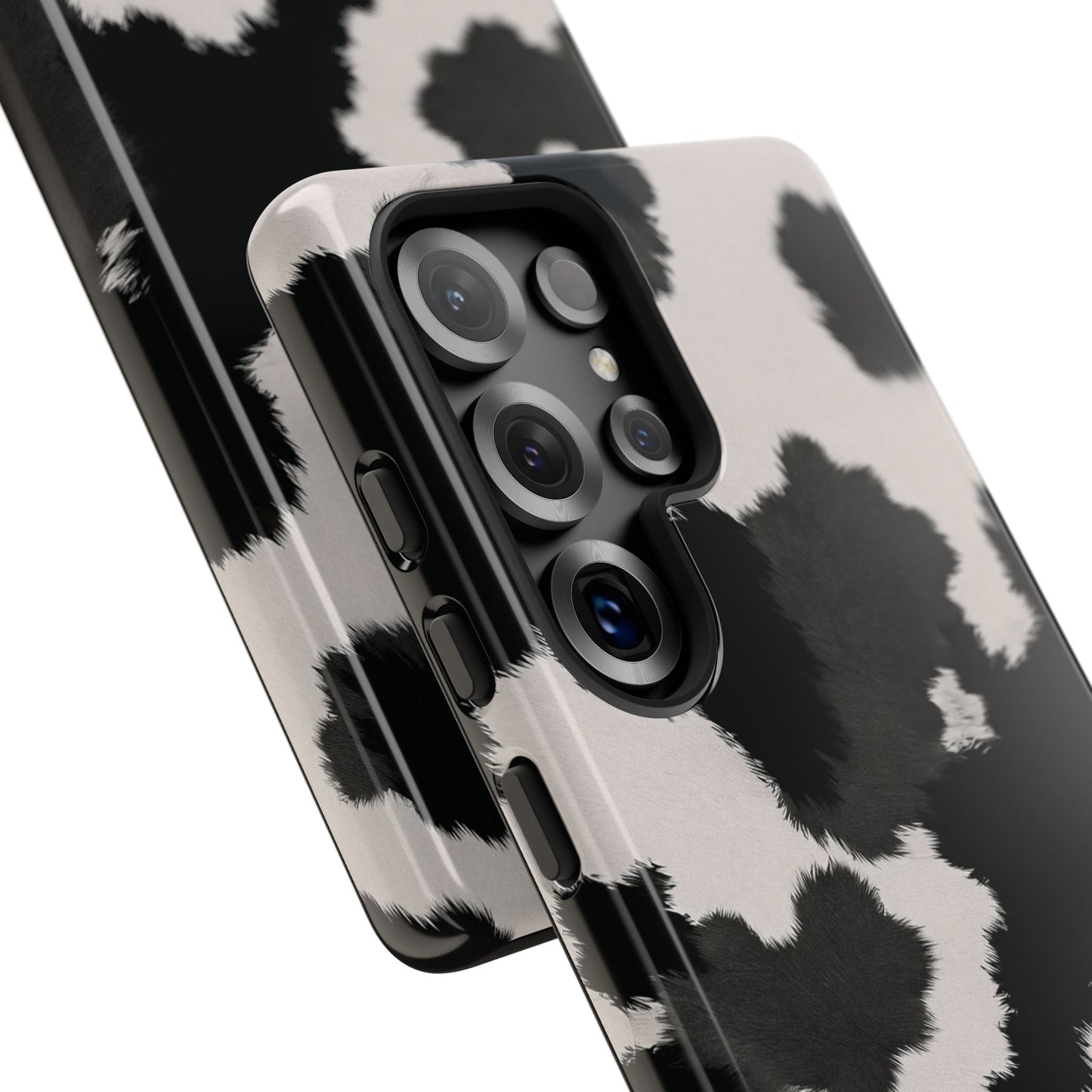 Modern Monochrome Cow Print Phone Case