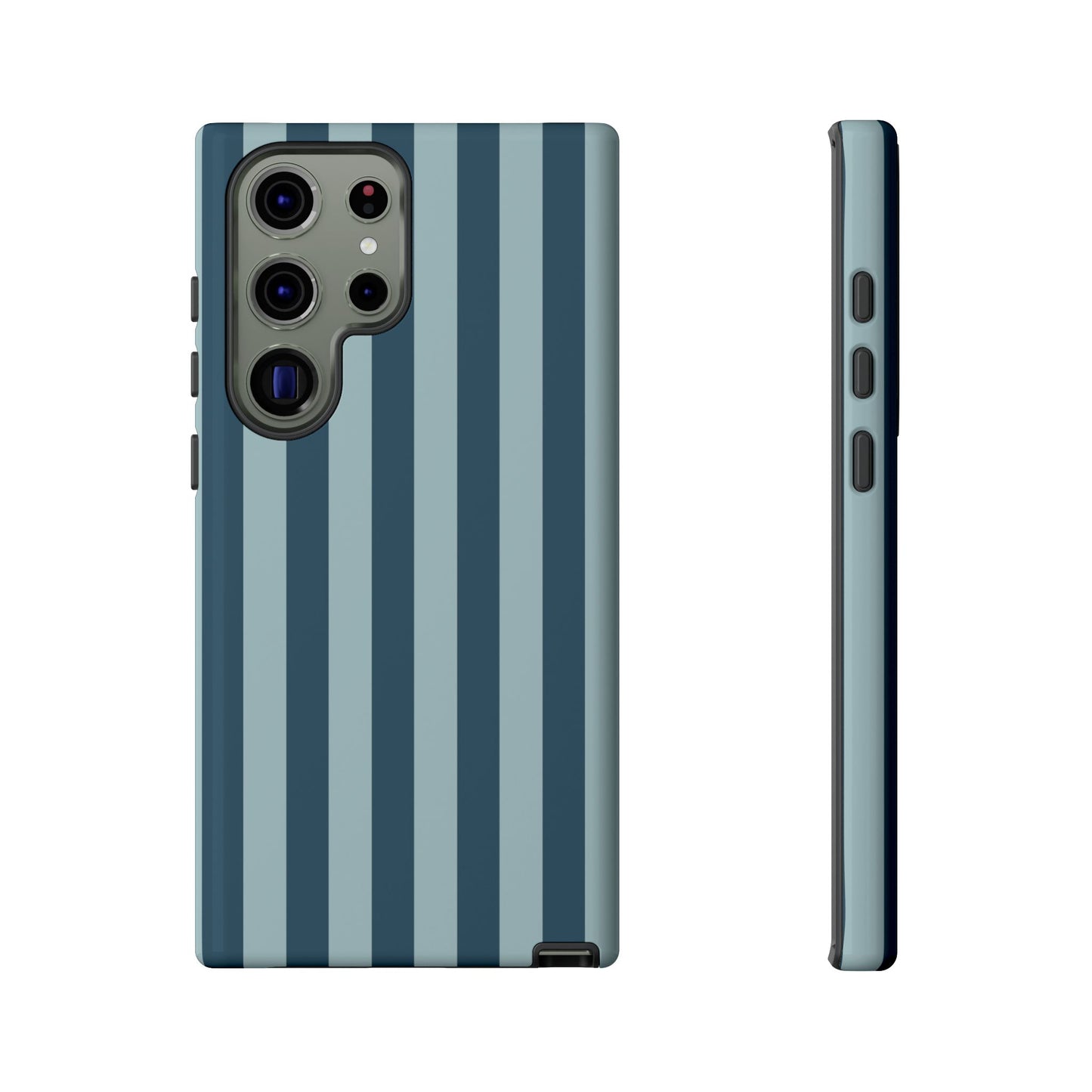 Samsung Galaxy S23 Ultra / Glossy Phone Case - ’Blue Stripe Pattern’ Phone Case
