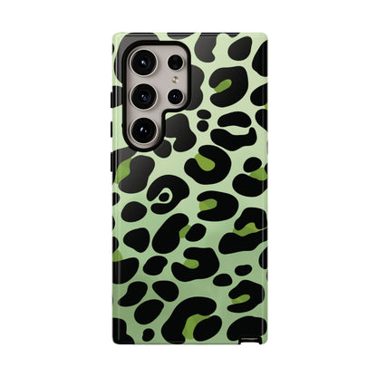 Chic Sage Leopard Print Phone Case