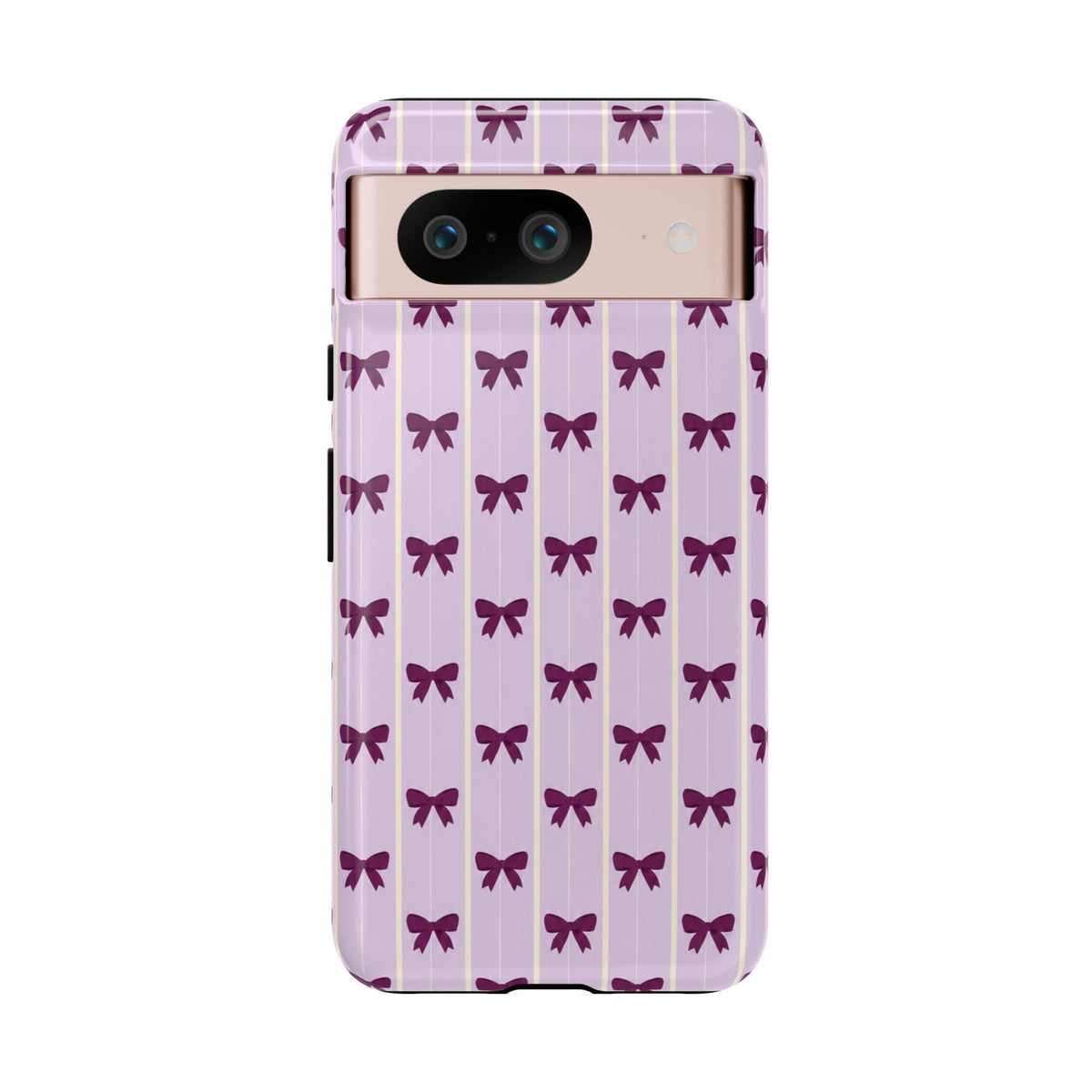 Retro Plum Purple Bow Pattern Phone Case