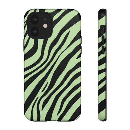 Modern Mint Zebra Print Phone Case