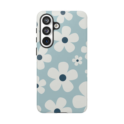 Cute Light Blue Daisy Pattern Phone Case - Blue Phone Case - Samsung Galaxy S26 Plus / Glossy
