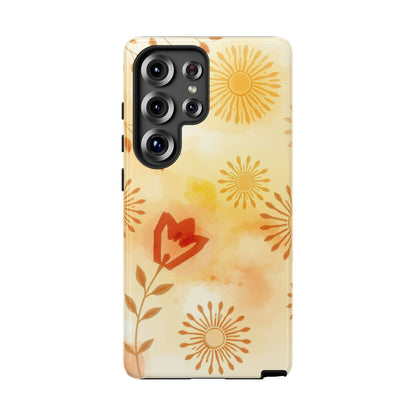 Samsung Galaxy S25 Ultra / Glossy Phone Case - Boho Chic Watercolour Pattern Phone Case