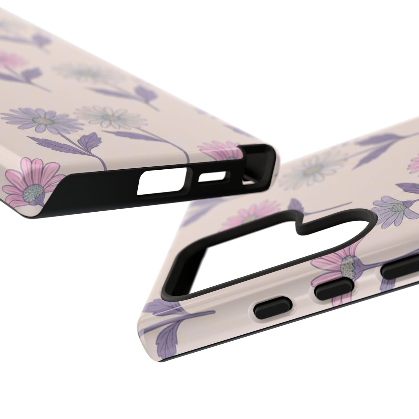 Pretty Pink & Purple Daisy Pattern Phone Case