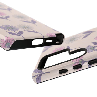 Pretty Pink & Purple Daisy Pattern Phone Case