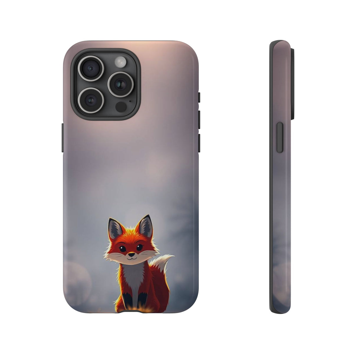 Cute Gothic Fox Design Phone Case - Multicolor Phone Case - iPhone 15 Pro Max / Glossy