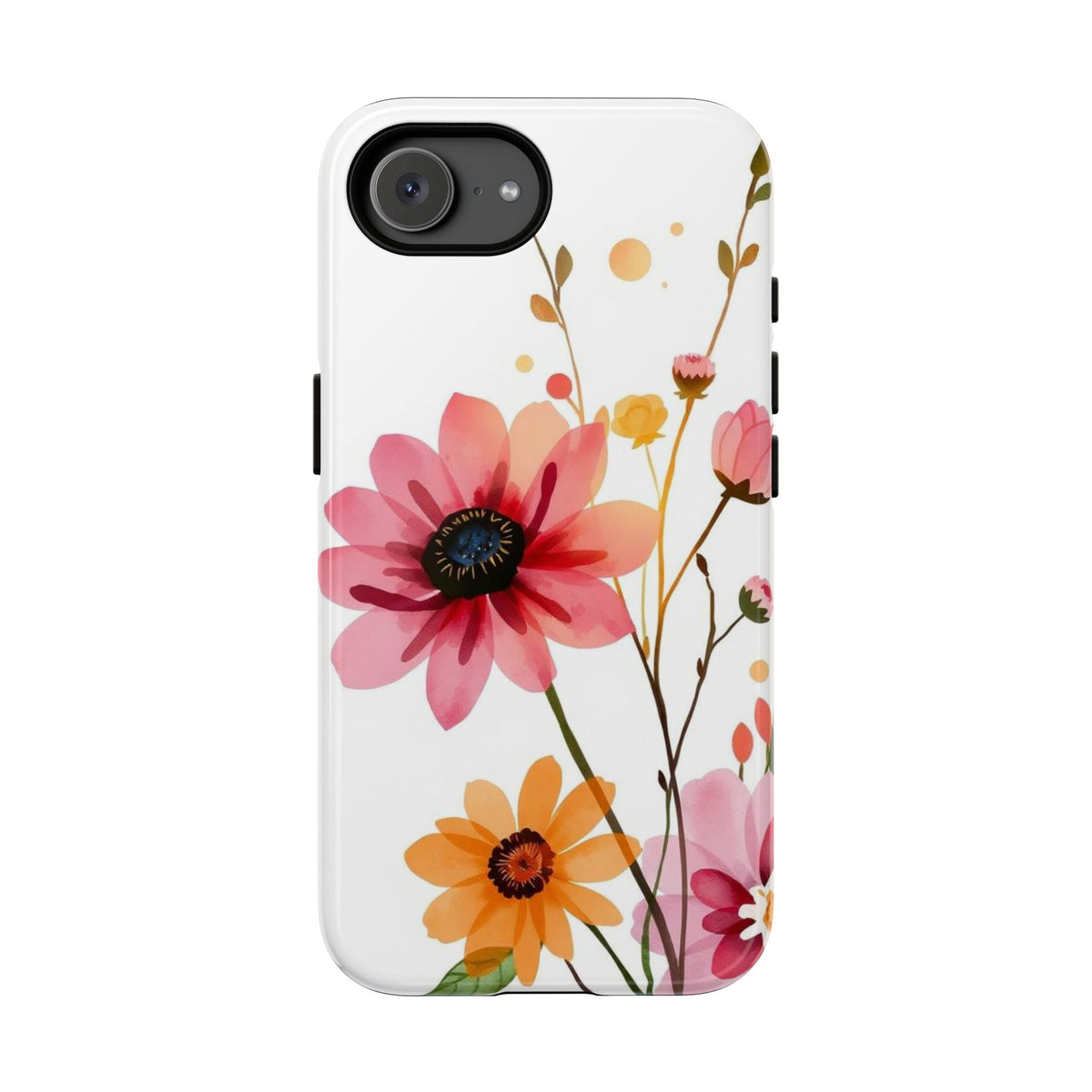 Watercolour Style Simple Wildflower Design Phone Case - Multicolor Phone Case - iPhone 17e / Glossy