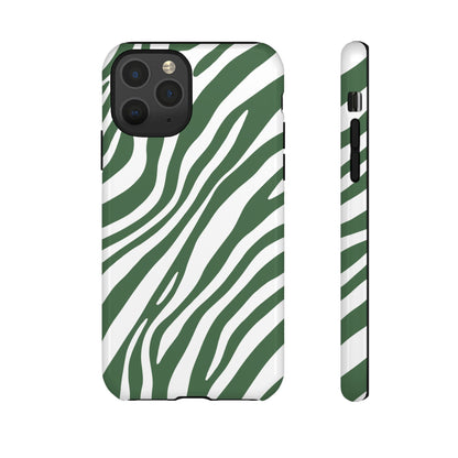 Modern Sage Zebra Print Phone Case