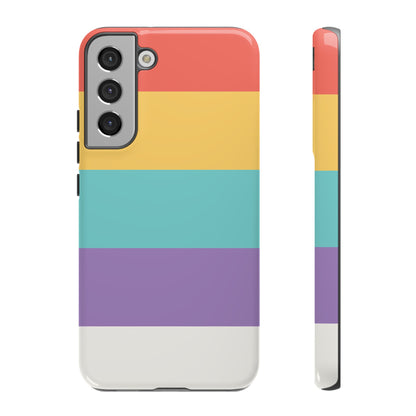 Pastel Rainbow Stripe Pattern Phone Case - Phone Case - Samsung Galaxy S22 Plus / Glossy
