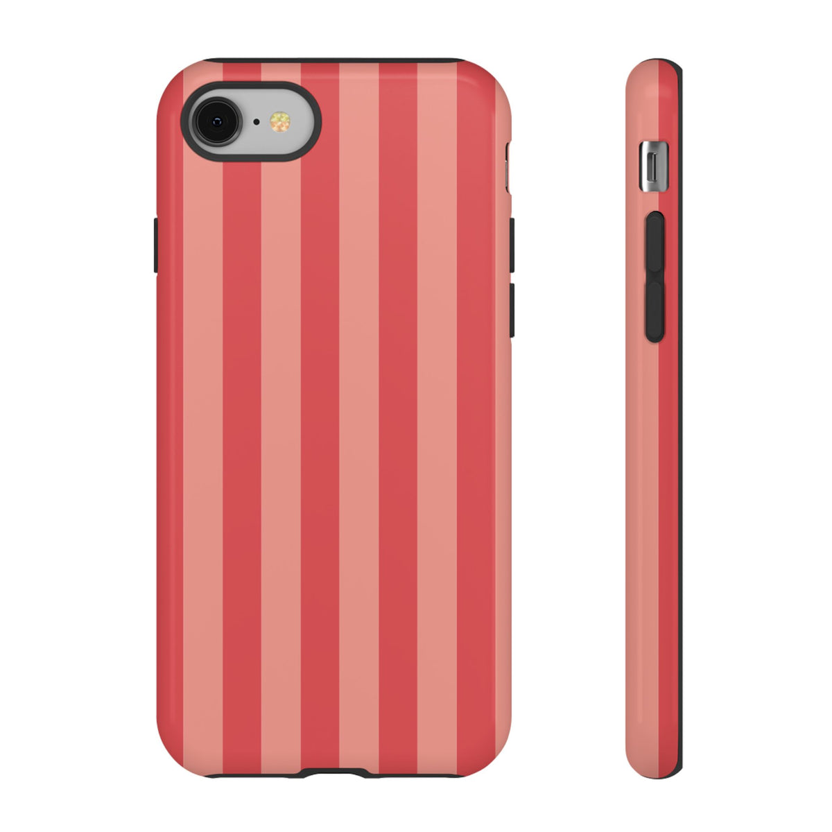 Light Pink Stripe Pattern Phone Case - Pink Phone Case - iPhone 8 / Glossy