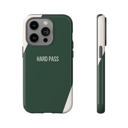 iPhone 14 Pro / Glossy Phone Case - Sassy Statement Case ’Hard Pass’ in Green & White