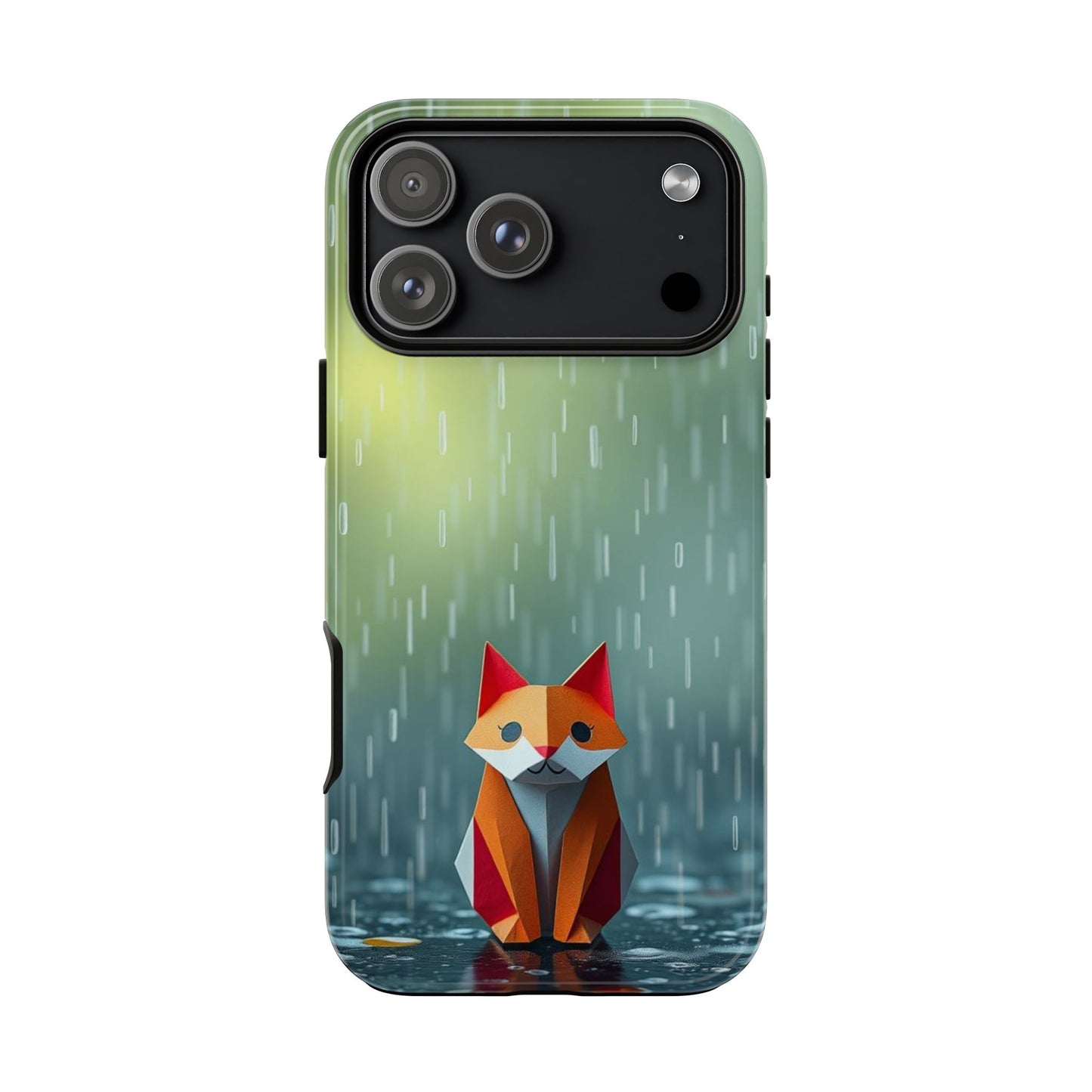iPhone 17 Pro Max / Glossy Phone Case - Origami ’Soggy Fox’ Design Phone Case