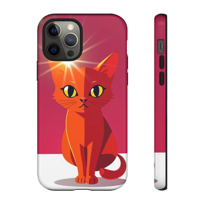 iPhone 12 Pro / Glossy Phone Case - Flashing Cat Design Phone Case