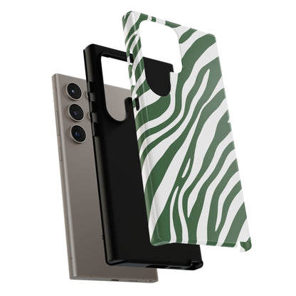 Modern Sage Zebra Print Phone Case