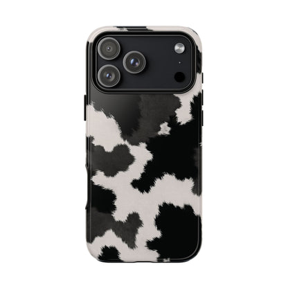 Modern Monochrome Cow Print Phone Case