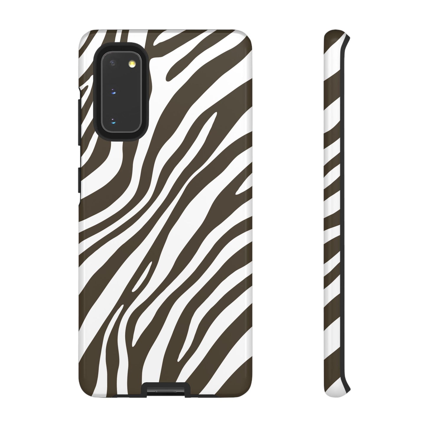 Modern Mocha Zebra Print Phone Case