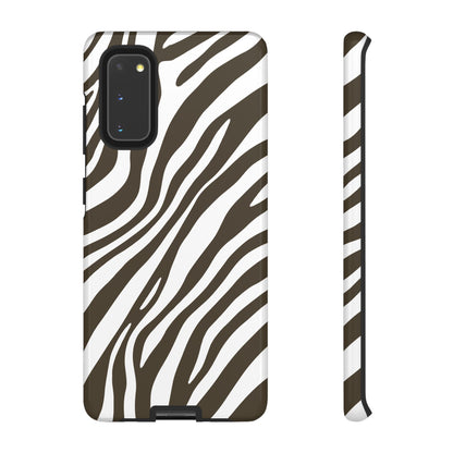 Modern Mocha Zebra Print Phone Case