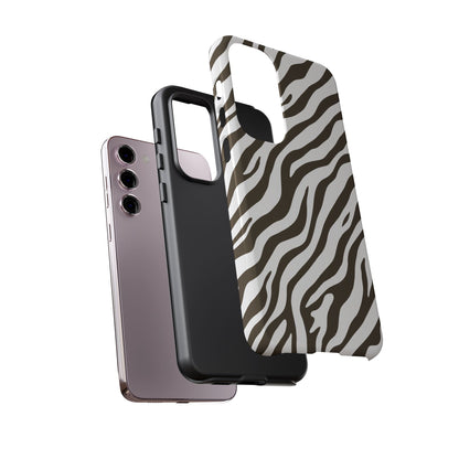 Stylish Mocha Zebra Print Phone Case