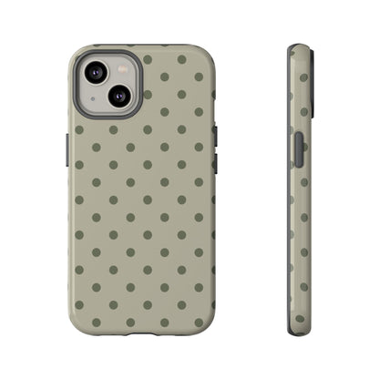 Green & Dark Green Dot Pattern Phone Case